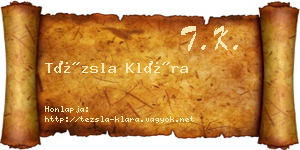 Tézsla Klára névjegykártya
